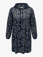 Dark blue women's patterned dress ONLY CARMAKOMA Alba - Women