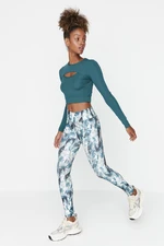 Leggings sportivi da donna Trendyol Grey Patterned Sports