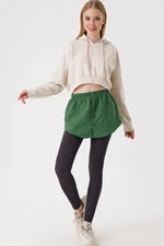 Bigdart 1888 Sweatshirt and Shirt Under Sweater Skirt - Emerald Green