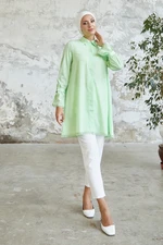 InStyle Button Detailed Shirt with Ankle Tie - Water Green