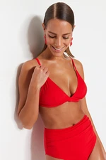 Trendyol Red Triangle Bikini Top