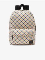 Creamy women's checkered backpack VANS Deana III - Women