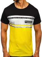 Men's T-shirt with print KS1959 - yellow,