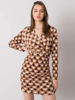 Brown velor dress with Montilla patterns