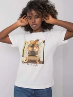 Women's white T-shirt with print