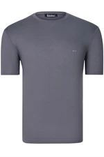 T0737 DEWBERRY MENS T-SHIRT-PLAIN SMOKED