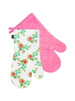 Edoti Set of oven gloves English Rose A672