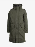 Green men's winter parka Pepe Jeans Bowie