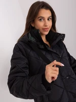 Black quilted winter jacket SUBLEVEL