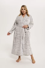 Women's bathrobe Asma with long sleeves - grey