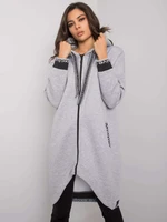 Women's grey zippered sweatshirt