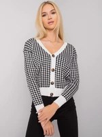 RUE PARIS Button black and white sweater