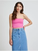 Dark Pink Crop Top Noisy May Brandon - Women