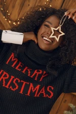 Free Christmas sweater with black turtleneck