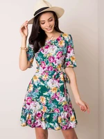 Dark green floral dress