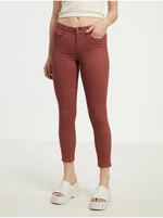 Vínové dámské skinny fit džíny CAMAIEU - Dámské