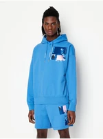 Blue Mens Hoodie Armani Exchange - Men