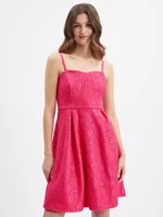 Pink women's patterned dress ORSAY