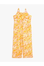 Koton Overalls, Halterneck Full Length, Wide Leg Straps, Abstract Pattern.