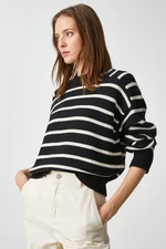 Koton Women's Ecru Striped Sweater