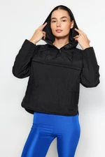 Trendyol Black Quilted Parachute Fabric Sports Top