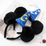 Mickey Mouse Ear Headhand Cartoon Embroidery Magic Hat Headband Starmoon Cap Headband for Show MOE Santa Hat Girls Headwear