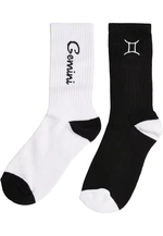 Zodiac Socks 2-Pack Black/White Gemini