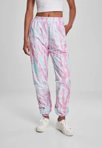 Women's Tie Dye Track aquablue/pink trousers