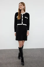 Trendyol Black Mini Knitwear Color Block Dress