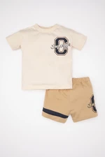 DEFACTO Baby Boy Printed Short Sleeve T-Shirt Shorts 2-Piece Set