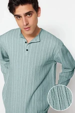 Trendyol Mint Relaxed Fit Linen Shirt