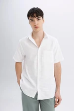 DEFACTO Regular Fit Textured Short Sleeve Shirt