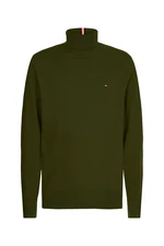 Sveter - Tommy Hilfiger PIMA COTTON CASHMERE ROLL NECK zelený