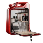 Minibar / canistră  - Bar Cabinet, Gas Red, 6 variante - Danish Fuel Variantă: Zebrano