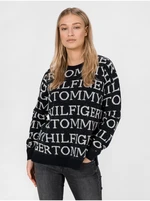 Tommy Hilfiger Sweater - GRAPHIC ALL OVER C-NK SWEATER LS blue