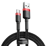 Datový kabel Baseus Cafule Cable USB for Type-C 3A 1M, červená/černá