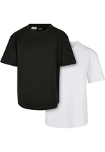 Boys' Heavy Oversized T-Shirt 2-Pack White+Black