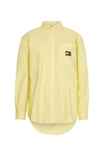 Tommy Jeans Shirt - TJW BADGE BOYFRIEND SHIRT yellow