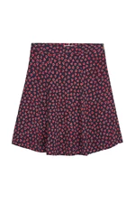 Tommy Hilfiger Sukňa - ABO ALLOVER HEART VISCOSE SKIRT modrá