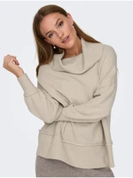 Beige women's oversize sweater ONLY Hazel - Women