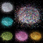 10g Holographic Hexagon Chunky Glitter Epoxy Resin Filler Flakes Laser Sparkly Sequins for DIY Epoxy Resin Nail Art Fillings