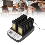 Restaurant Pager System 16 Pagers 1000 Meters Long Distance Strong Signal Pager System with 3 Vibration Modes 100‑240V