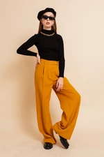 Lafaba Women's Mustard Palazzo Pants