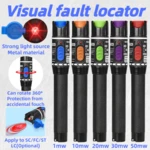 FTTH Fiber Optic Cable Tester Pen 1/10/20/30/50mw Visual Fault Locator SC/FC/ST 2.5mm Interface VFL Optical Fiber Test Tool