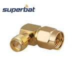 Superbat 5pcs SMA Right Angle Male to RP-SMA Female Adapter RF Coaxial Connector