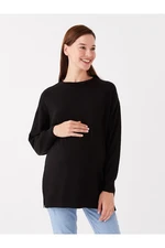 LC Waikiki Crew Neck Straight Long Sleeve Maternity Knitwear Tunic