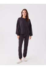 LC Waikiki Crew Neck Plain Long Sleeve Women's Pajama Set