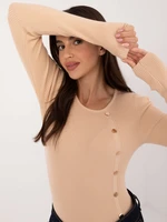 Beige fitted classic sweater