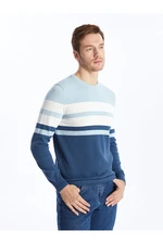 LC Waikiki LCWAIKIKI Classic Crew Neck Long Sleeve Striped Men's Knitwear Sweater