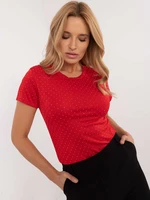 Red women's formal blouse